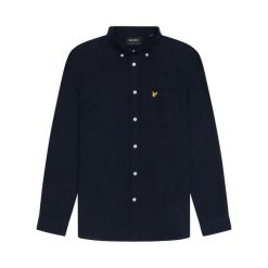 Zwykła koszula z długim rękawem Lyle & Scott Oxford. Niebieskie koszule męskie LYLE AND SCOTT, m, bez wzorów, z bawełny, bez kołnierzyka, bez ramiączek. Za 303.15 zł.