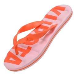 Damskie Japonki na Basen Pomarańczowe Plażowe Klapki Kubota Classic. Brązowe klapki damskie Kubota, bez wzorów, z materiału, bez obcasa. Za 89.99 zł.