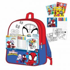 Plecak szkolny Spidey Czerwony. Czerwone plecaki damskie Spidey and his amazing friends, bez wzorów, biznesowe. Za 142.00 zł.