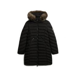 Parka dla kobiet Superdry Fuji. Czarne parki damskie Superdry., na zimę, bez wzorów. Za 641.15 zł.