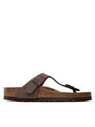 Birkenstock Japonki Gizeh 0043751 Brązowy. Brązowe klapki damskie Birkenstock, bez wzorów, z tworzywa sztucznego, bez obcasa. Za 329.99 zł.
