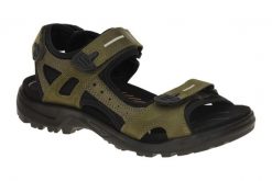ECCO Sandały męskie Offroad Yucatan M tarmac/tarmac-45. Zielone sandały męskie ECCO, z gumy, bez zapięcia. Za 598.45 zł.