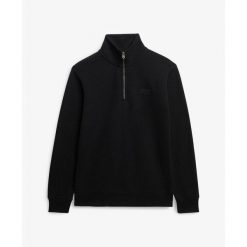 Bluza z zamkiem błyskawicznym Superdry Essential Logo Henley. Czarne bluzy bez kaptura męskie Superdry., m. Za 319.40 zł.