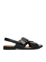 Lasocki Sandały CEO-WI16-FOXI-47 Czarny. Czarne sandały damskie Lasocki, bez wzorów, ze skóry, bez obcasa, na płaskiej podeszwie. Za 169.99 zł.