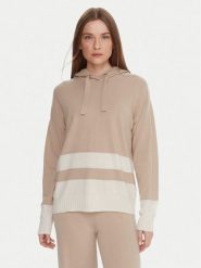 United Colors Of Benetton Sweter 102HE203V Beżowy Boxy Fit. Brązowe swetry klasyczne damskie United Colors Of Benetton, xl, z syntetyku, bez kołnierzyka. Za 329.99 zł.