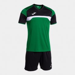 Joma Danubio III komplet sportowy unisex zielono-czarny, L. Czarne szorty męskie Joma, l, z materiału, na fitness i siłownię. Za 74.74 zł.
