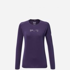 Koszulka damska z długim rękawem Millet Intense Ts Ls W Active Fit. Fioletowe topy sportowe damskie Millet, xl, bez wzorów, z materiału, bez ramiączek. Za 329.00 zł.