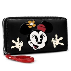 Portfel damski Karactermania Minnie. Czarne portfele damskie Disney, bez wzorów, z materiału. Za 165.50 zł.