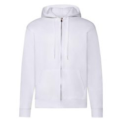 Klasyczna Kurtka Z Kapturem Dla Dorosłych Unisex. Białe kurtki damskie Fruit of the Loom, l, bez wzorów, klasyczne, z kapturem. Za 136.99 zł.