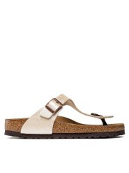 Birkenstock Japonki Gizeh Bs 943873 Biały. Białe klapki damskie Birkenstock, bez wzorów, ze skóry, bez obcasa. Za 359.99 zł.