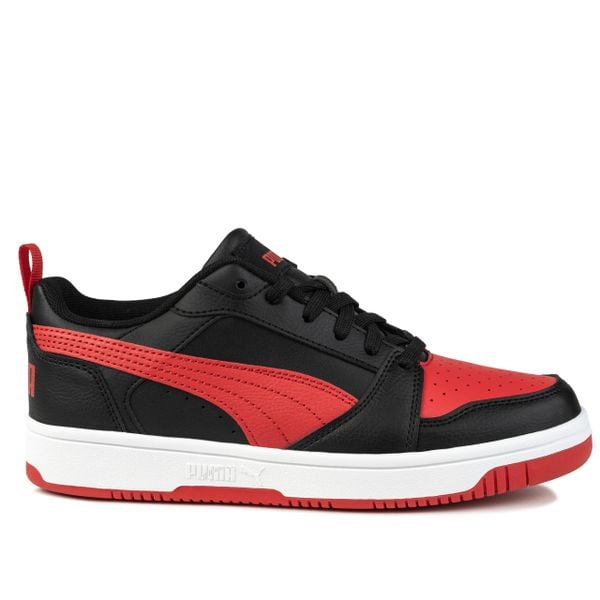 Buty Puma sportowe młodzieżowe REBOUND V6 LO JR. Czarna buty sportowe na co dzień damskie Puma, bez wzorów, z gumy. Za 148.00 zł.