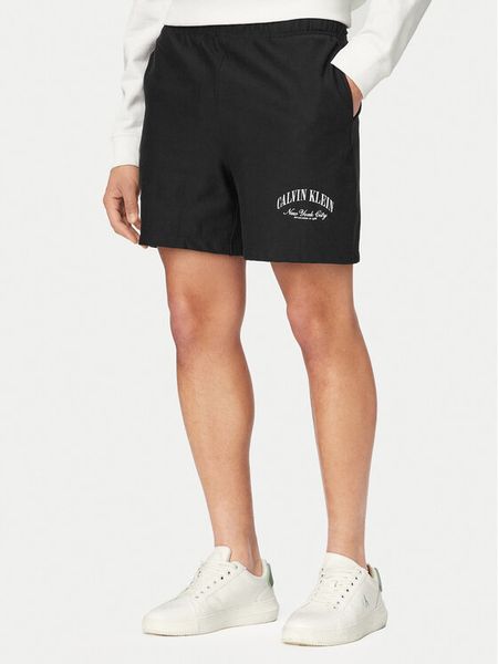 Calvin Klein Jeans Szorty sportowe Terry LV04RF275G Czarny Regular Fit. Czarne szorty męskie Calvin Klein Jeans, m, z bawełny. Za 220.99 zł.