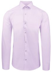 Jasnofioletowa Koszula Bawełniana o Taliowanym Kroju, Jednokolorowa. Koszule męskie Pazzani, bez wzorów, z bawełny, bez kołnierzyka, bez ramiączek. Za 169.00 zł.
