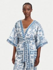 Fracomina Bluzka FS26SJ3008W459K5 Niebieski Regular Fit. Niebieskie topy sportowe damskie Fracomina, m, bez wzorów, z syntetyku, bez ramiączek. Za 659.99 zł.