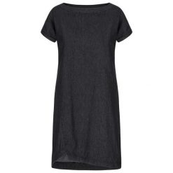 Sukienka damska Loap Diviniss Czarna. Czarne sukienki damskie ZSPORT, xs, bez wzorów, z bawełny, sportowe, z asymetrycznym kołnierzem, bez ramiączek, asymetryczne. Za 205.99 zł.