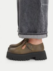 G-Star Raw Półbuty CEO-WI34-MANYA-07 Khaki. Brązowe półbuty damskie G-Star Raw, bez wzorów, z nubiku, retro, bez obcasa, na płaskiej podeszwie. Za 349.99 zł.