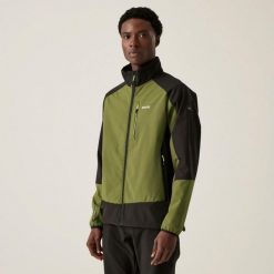 Kurtka trekkingowa męska Regatta Moutdale softshell. Szare kurtki męskie Regatta, na zimę, m, bez wzorów, z materiału, bez kaptura. Za 189.49 zł.
