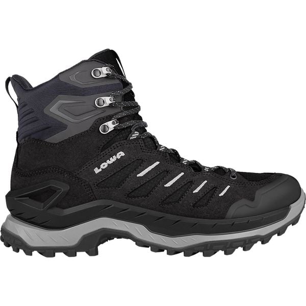 Buty trekkingowe męskie Lowa Innovo Mid Gtx. Czarne buty trekkingowe męskie Lowa, na zimę, z materiału, za kostkę, bez zapięcia, trekkingowe. Za 924.00 zł.