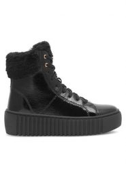 Sergio Bardi Botki RST-C1039-01SB Czarny. Czarne botki damskie Sergio Bardi, z nubiku, bez obcasa, na płaskiej podeszwie, bez zapięcia. Za 184.99 zł.