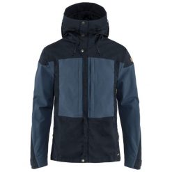 Kurtka outdoorowa męska Fjallraven Keb Jacket. Niebieskie kurtki męskie Fjällräven, l, bez wzorów, z softshellu, bez kaptura. Za 829.99 zł.