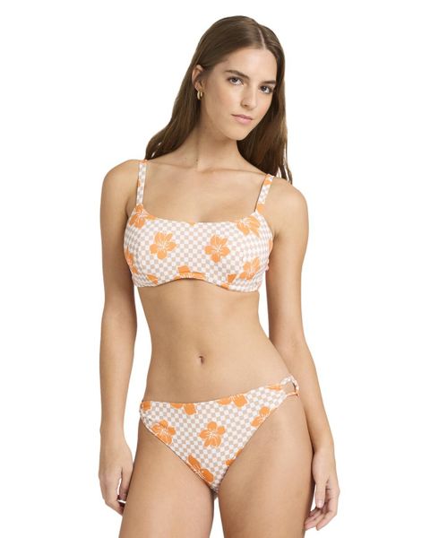 Stanik bikini z fiszbinami dla Kobiety MINI HULA Brązowy. Brązowe bikini damskie Roxy, bez wzorów. Za 249.99 zł.