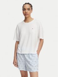 Tommy Hilfiger Piżama UW0UW06328 Biały Regular Fit. Białe piżamy damskie Tommy Hilfiger, m, bez wzorów, z wiskozy, bez ramiączek. Za 329.99 zł.