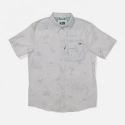 Koszula Salty Crew Flagship UV White. Białe koszule męskie SALTY CREW, bez wzorów, bez kołnierzyka, bez ramiączek. Za 317.25 zł.