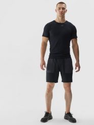 4F Spodenki treningowe regular szybkoschnące męskie - szare 3XL. Szare szorty sportowe męskie 4f, m, z elastanu, na fitness i siłownię. W wyprzedaży za 79.99 zł.