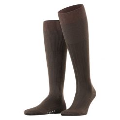 Skarpetki do połowy łydki Falke Milano. Niebieskie skarpetki męskie Falke, bez wzorów, z bawełny. Za 149.00 zł.