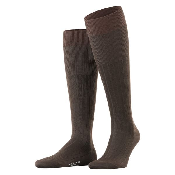 Skarpetki do połowy łydki Falke Milano. Brązowe skarpetki męskie Falke, bez wzorów, z bawełny. Za 149.00 zł.