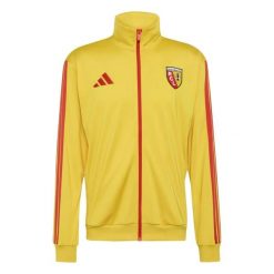 Kurtka dresowa RC Lens DNA 2026/27. Żółte kurtki męskie Adidas, s, bez wzorów, z dresówki, bez kaptura. Za 322.00 zł.