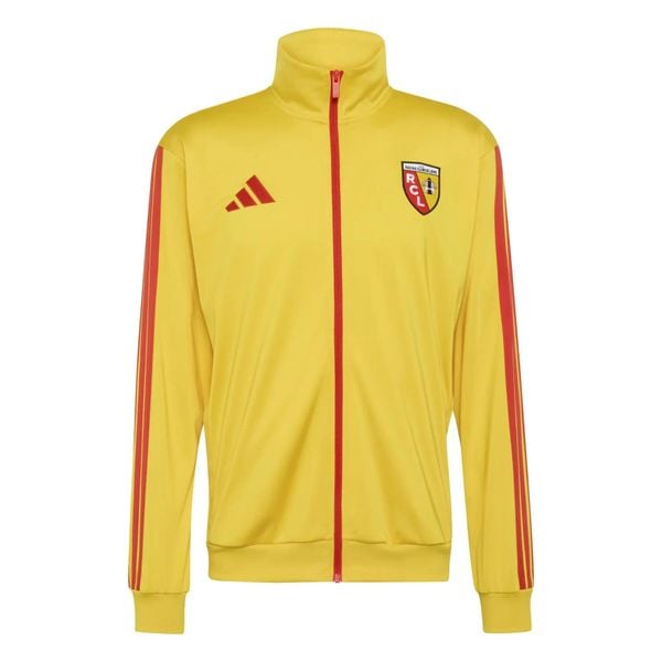 Kurtka dresowa RC Lens DNA 2026/27. Żółte kurtki męskie Adidas, s, bez wzorów, z dresówki, bez kaptura. Za 322.00 zł.