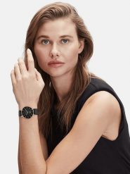 Liebeskind Zegarek kwarcowy w kolorze różowozłoto-czarnym rozmiar: onesize. Czarne, analogowe zegarki damskie Liebeskind, ze stali. Za 326.32 zł.