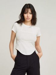 G-Star Koszulka w kolorze białym rozmiar: S. Białe bluzki damskie G-Star, s, bez wzorów, z bawełny, retro, bez kołnierzyka, bez ramiączek. Za 82.83 zł.