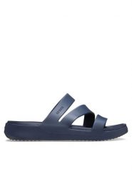 Crocs Klapki Getaway Strappy 209587 Granatowy. Niebieskie klapki damskie Crocs, bez wzorów, z tworzywa sztucznego, bez obcasa. Za 179.99 zł.