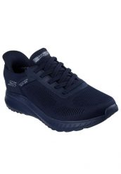 Buty sportowe męskie Skechers Bob Squad Chaos Solid Step. Niebieskie buty sportowe na co dzień męskie Skechers, z materiału, bez zapięcia, trekkingowe. Za 299.99 zł.