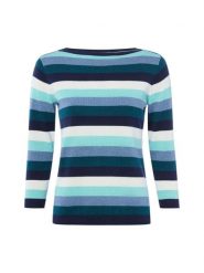 Brookshire Sweter z dzianiny Kobiety Bawełna zielony|wielokolorowy, S. Zielone swetry klasyczne damskie brookshire, s, z bawełny, bez kołnierzyka. Za 89.95 zł.