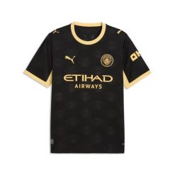 Zewnętrzna koszulka Manchester City 2026/27. Czarne t-shirty damskie Puma, l, bez ramiączek, do piłki nożnej. Za 431.00 zł.