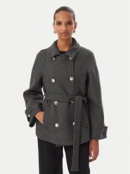 Rinascimento Płaszcz wełniany CFC0131098003 Szary ciemny Regular Fit. Szare płaszcze damskie RINASCIMENTO, na zimę, xs, bez wzorów, z wełny. Za 1,209.00 zł.