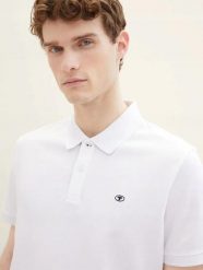 T-SHIRT KOSZULKA POLO MĘSKA TOM TAILOR. Białe t-shirty sportowe męskie Tom Tailor, m, z bawełny, bez ramiączek, na fitness i siłownię. Za 116.99 zł.
