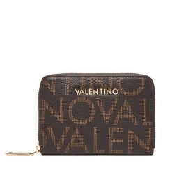 Portfel Valentino. Brązowe portfele damskie Valentino, bez wzorów. Za 209.99 zł.
