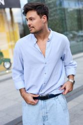 Pasek męski skórzany klamra automatyczna granatowy Beltimore A49 : Kolory - granatowy, Rozmiar pasków - r.130-145 cm. Niebieskie paski męskie bez wzorów, ze skóry, wizytowe. Za 64.99 zł.