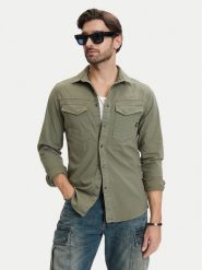 G-Star Raw Koszula Dakota D23616-D920 Zielony Slim Fit. Zielone koszule męskie G-Star Raw, m, bez wzorów, z bawełny, bez kołnierzyka, bez ramiączek. Za 389.99 zł.