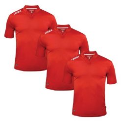 Mężczyzna Piłka Nożna Koszulka Techniczna Czerwona Pakiet 3 AJACCIO. Czerwone t-shirty sportowe męskie Legea, m, bez ramiączek, do piłki nożnej. W wyprzedaży za 92.00 zł.