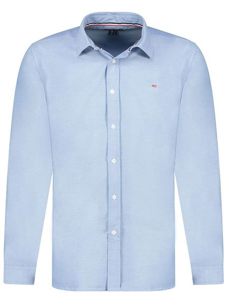 Geographical Norway Koszula "Zac" - Regular fit - w kolorze błękitnym rozmiar: L. Niebieskie koszule męskie Geographical Norway, l, bez wzorów, bez kołnierzyka, bez ramiączek. Za 86.78 zł.