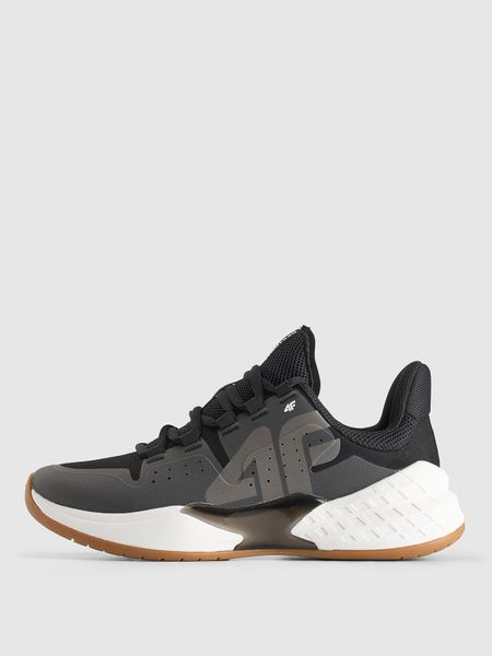 4F Niskie buty do sportów halowych Destroyer męskie - czarno-białe 43. Białe buty sportowe na co dzień męskie 4f, z mikrofibry, bez zapięcia, na fitness i siłownię. Za 399.99 zł.