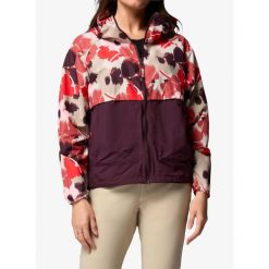 Kurtka przeciwwiatrowa damska Columbia Spire Valley Printed Windbreaker. Fioletowe kurtki damskie Columbia, bez wzorów, z softshellu, bez kaptura. Za 296.99 zł.