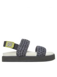 HOFF Sandały Galdana 12447002 Granatowy. Niebieskie sandały damskie HOFF, bez wzorów, z materiału, bez obcasa, na płaskiej podeszwie. Za 289.99 zł.