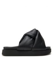 Inuikii Klapki Soft Crossed 70104-140 Czarny. Czarne klapki damskie Inuikii, bez wzorów, ze skóry, bez obcasa. Za 645.00 zł.