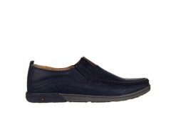 Mokasyny Bayla-081 949 Juma Blue Brąz 081091, Granat, Skóra naturalna - 40. Niebieskie mokasyny męskie Bayla, z nubiku. W wyprzedaży za 179.10 zł.